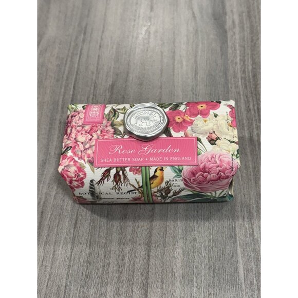 New Sealed Michel Design Works Shea Butter Soap Bar Rose Garden Scented D10 - Picture 1 of 3